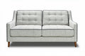 Tweed bank met tuimelzitting en houten poten 180 x 80 x 75cm