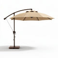 Parasol met een verstelbare arm in beige 250 x 250 x 250 cm van aluminium